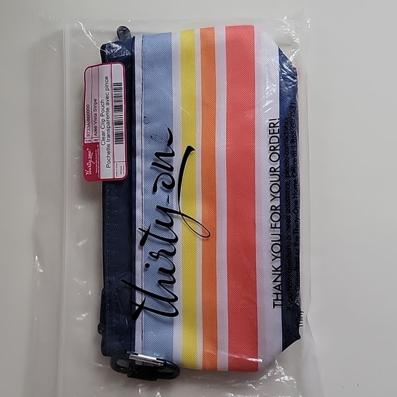 Thirty-one Clear Clip Pouch - Vista Stripe - Picture 7 of 8
